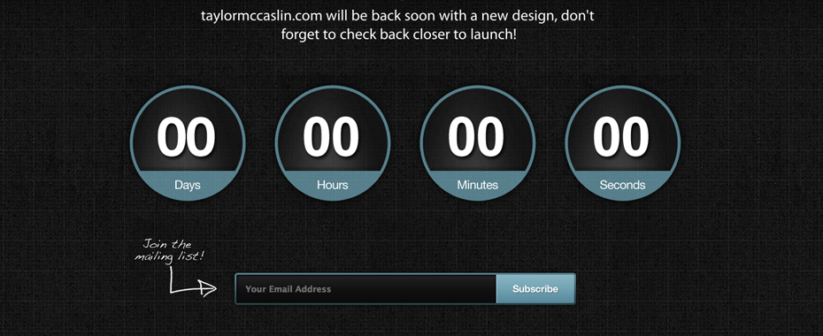 Site Redesign Countdown